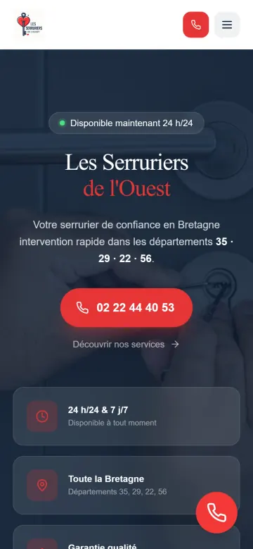 Version mobile du site Les Serruriers de l’Ouest